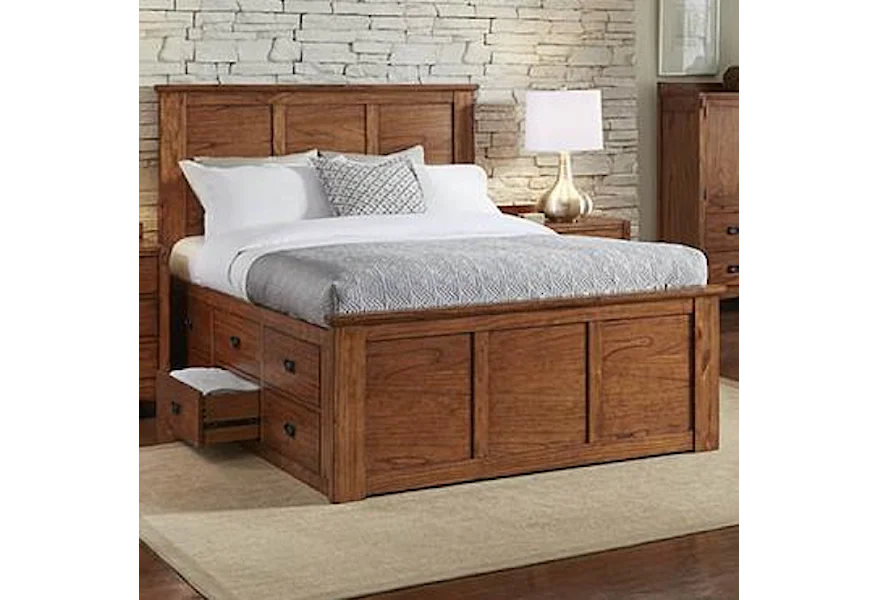 Mission Hill King Captain Bed by AAmerica at Esprit Decor Home Furnishings